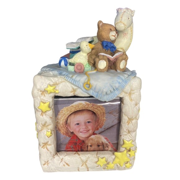Music Box Musical Cube Picture Frame - Reading Bear - Plays “It’s A Small World” - Picture 12 of 12